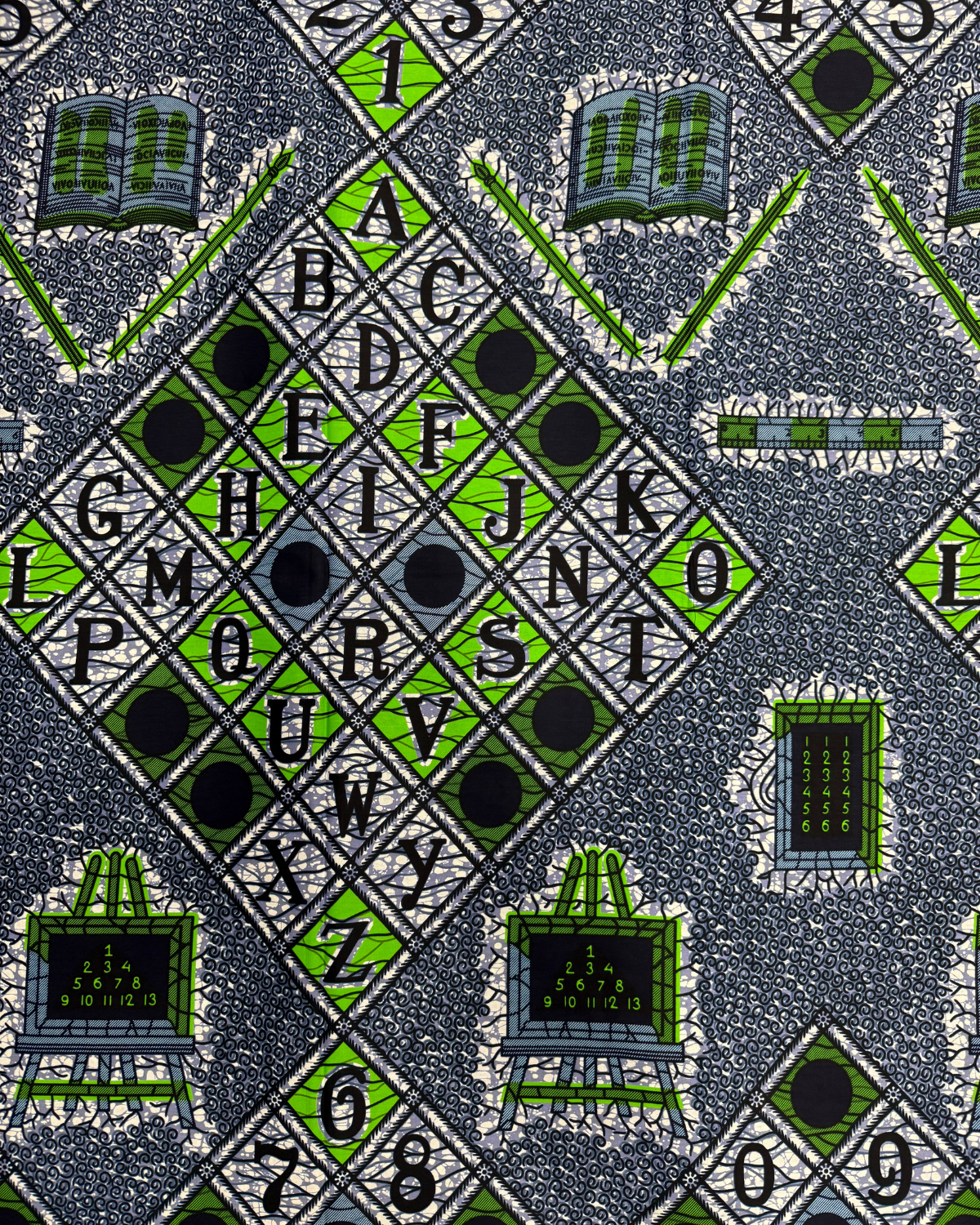 Learning Grid African Print Fabric