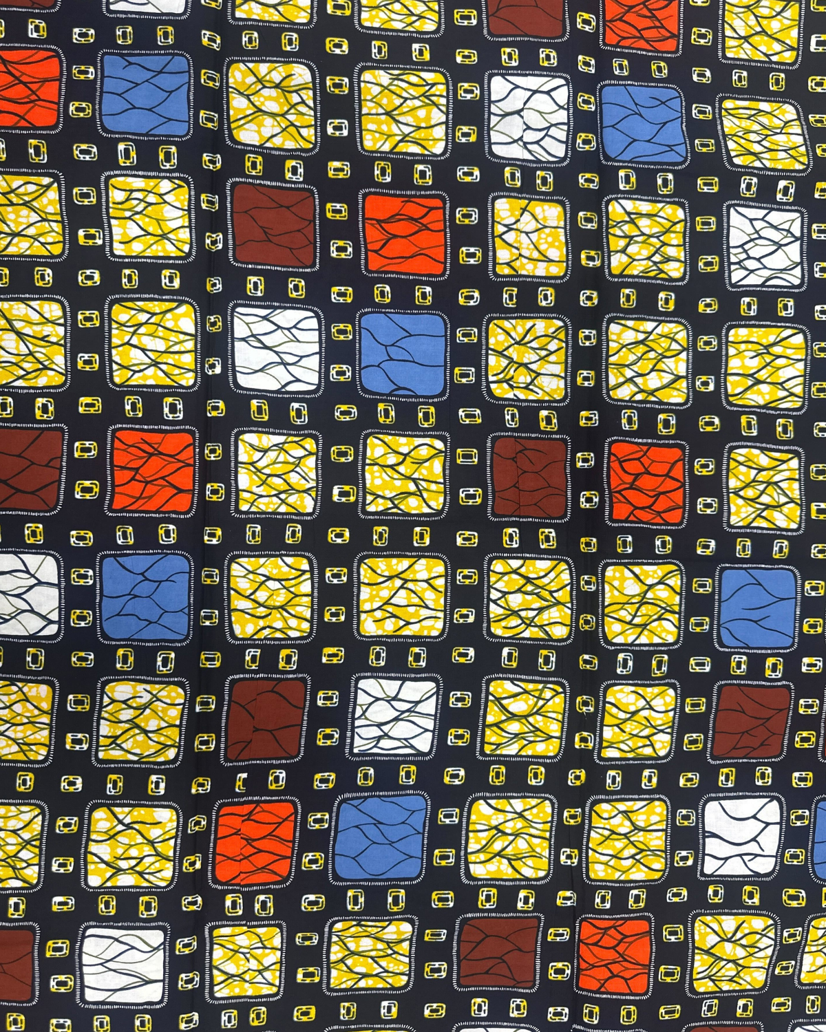 Color Blocks African Print Fabric