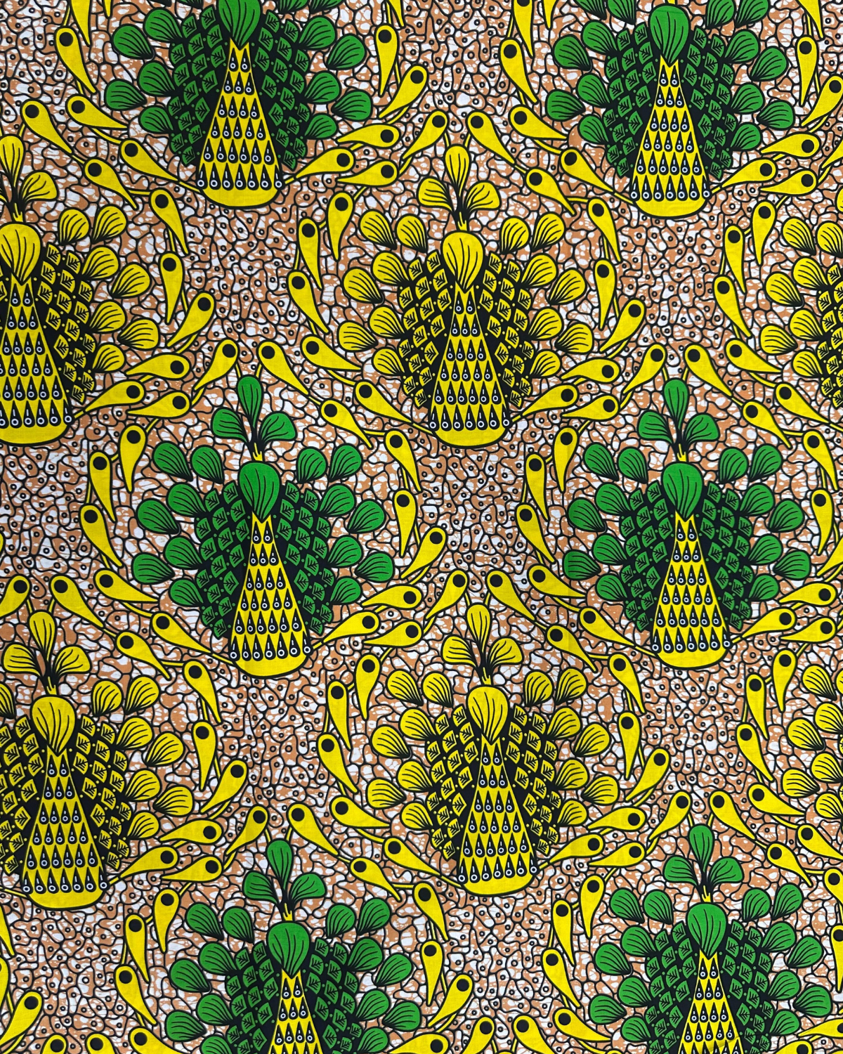 Sunlit Peacock African Print Fabric