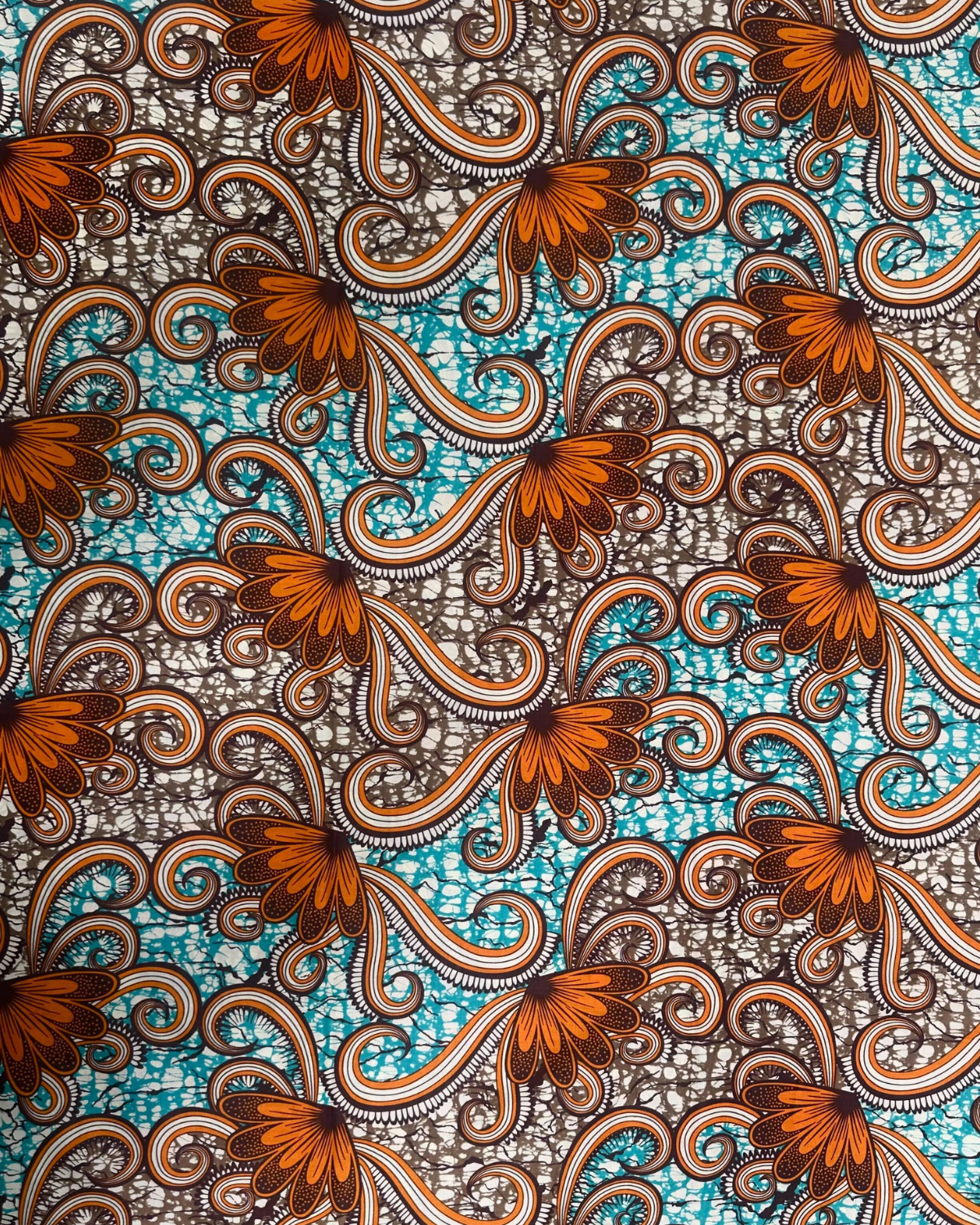 Onyx Sunburst African Print Fabric