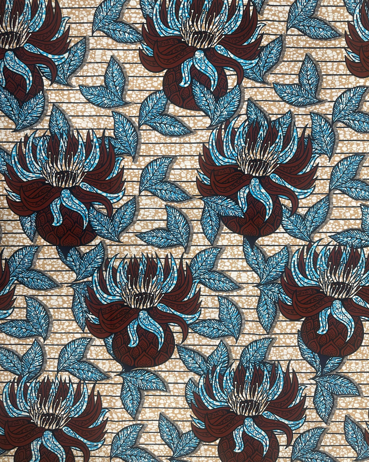 Crystal Lotus African Print Fabric