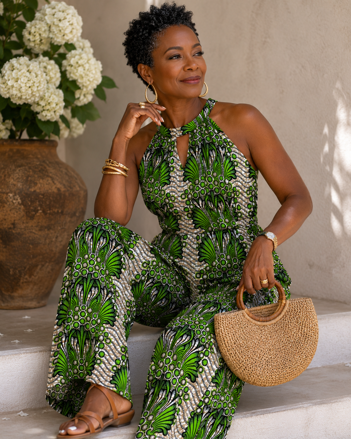 Emerald Dynasty African Print Fabric