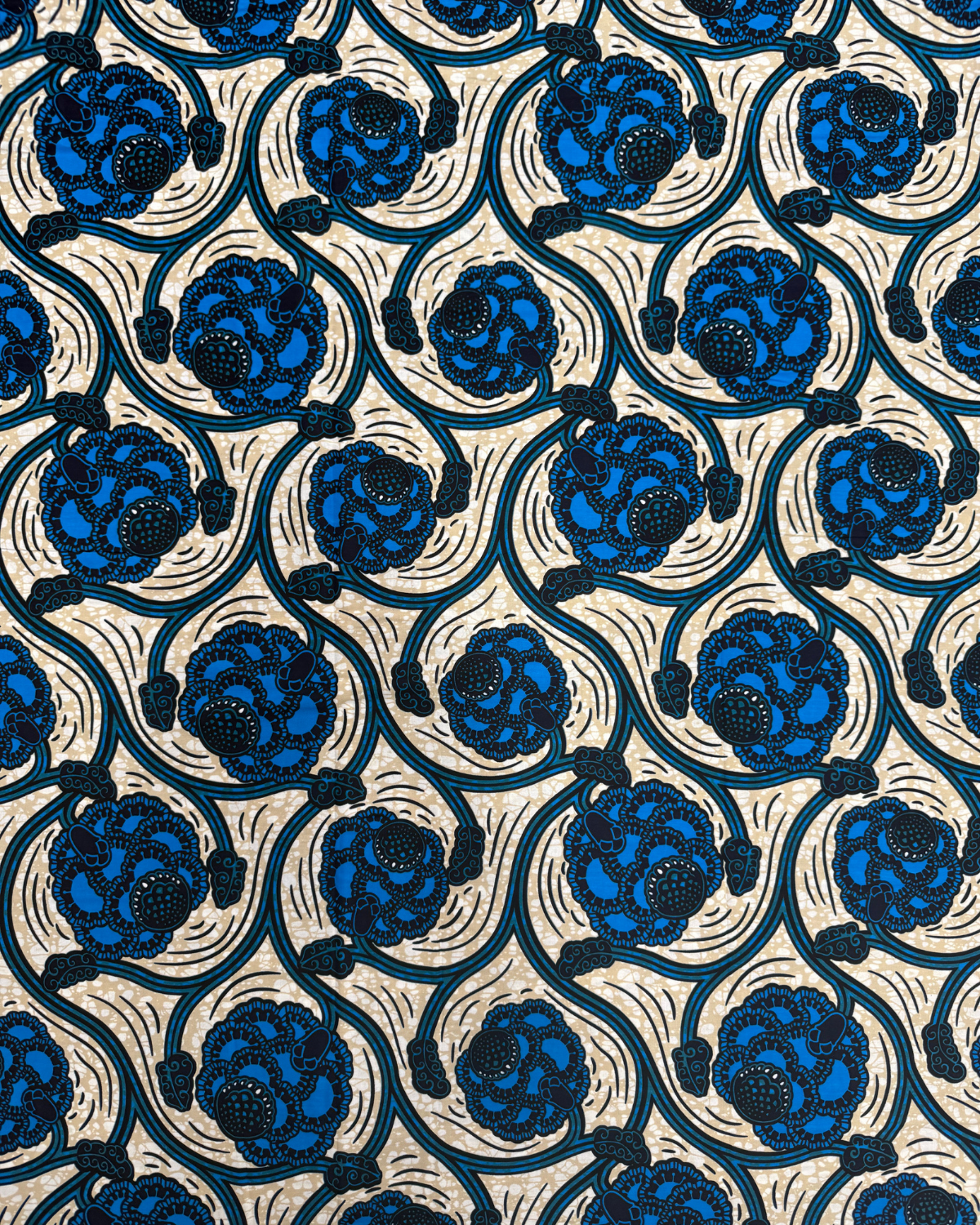 Midnight Bloom African Print Fabric