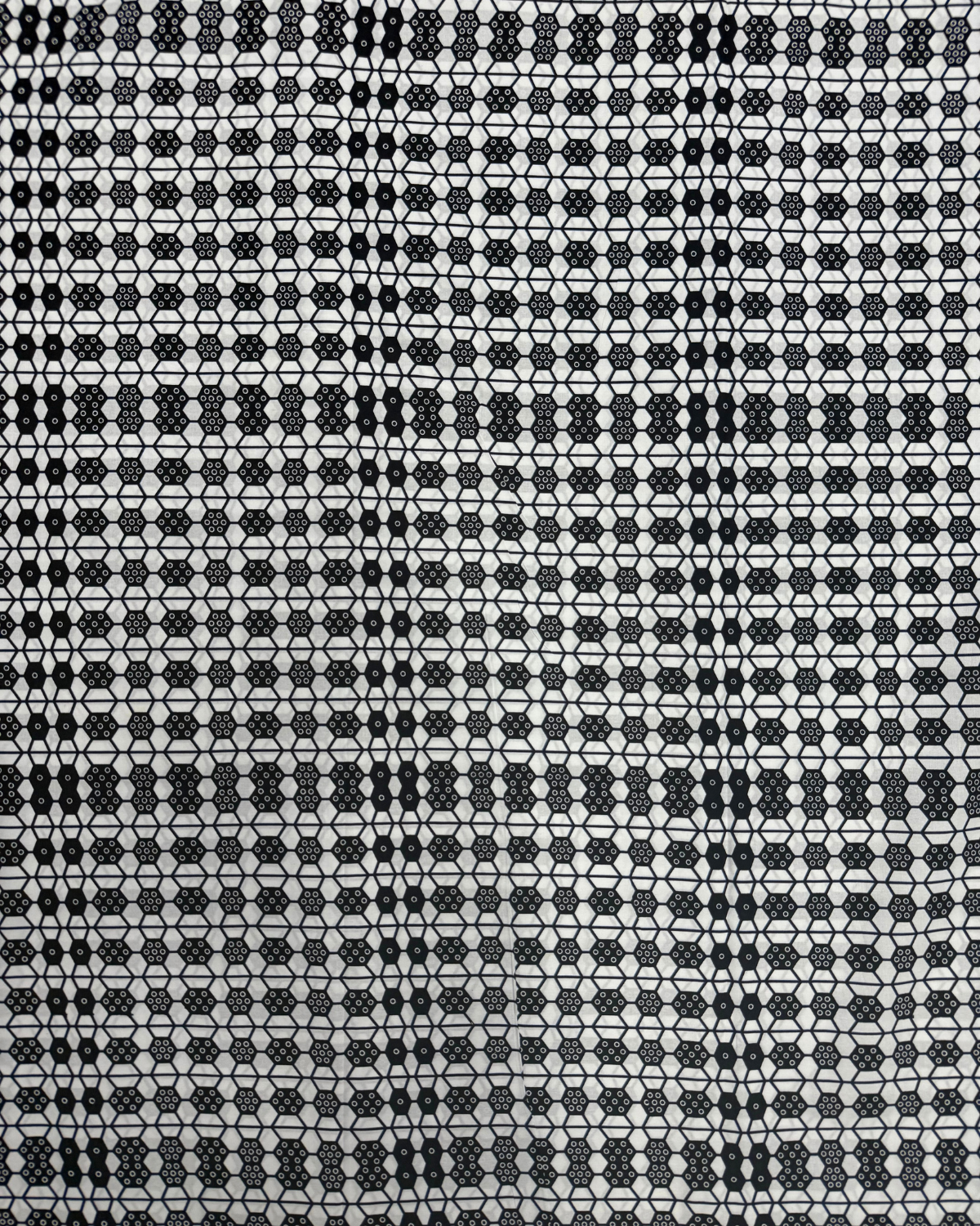 Monochrome Matrix African Print Fabric