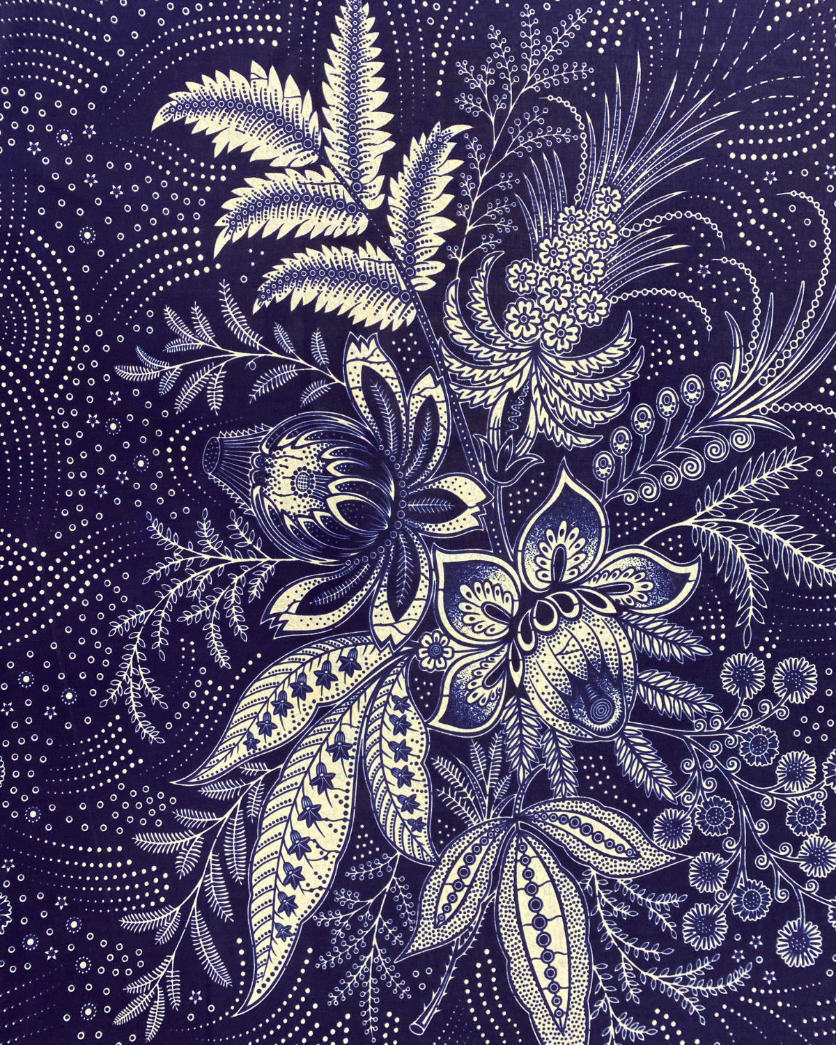 Moonlit Blooms African Print Fabric
