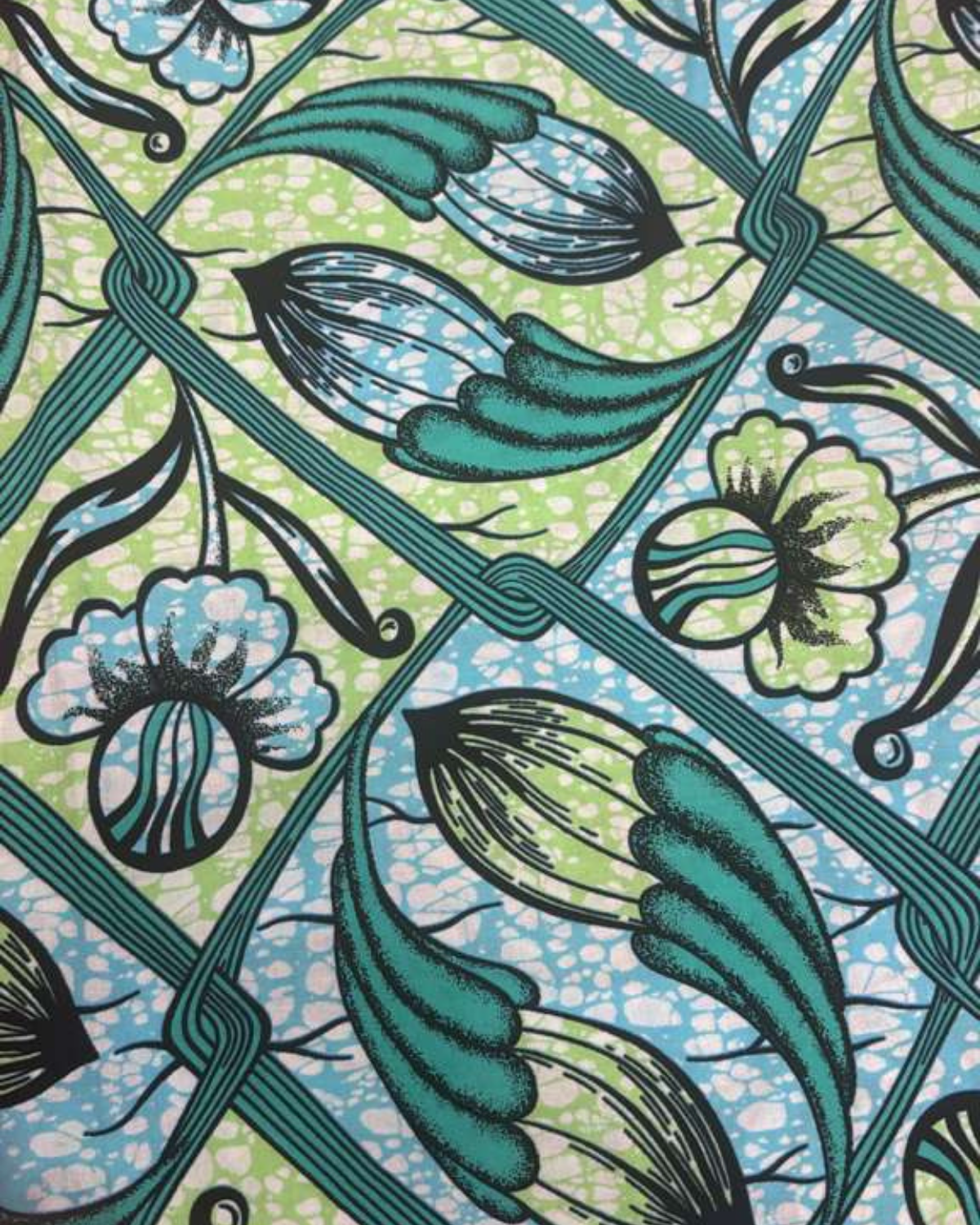 Ocean Breeze Florals African Print Fabric