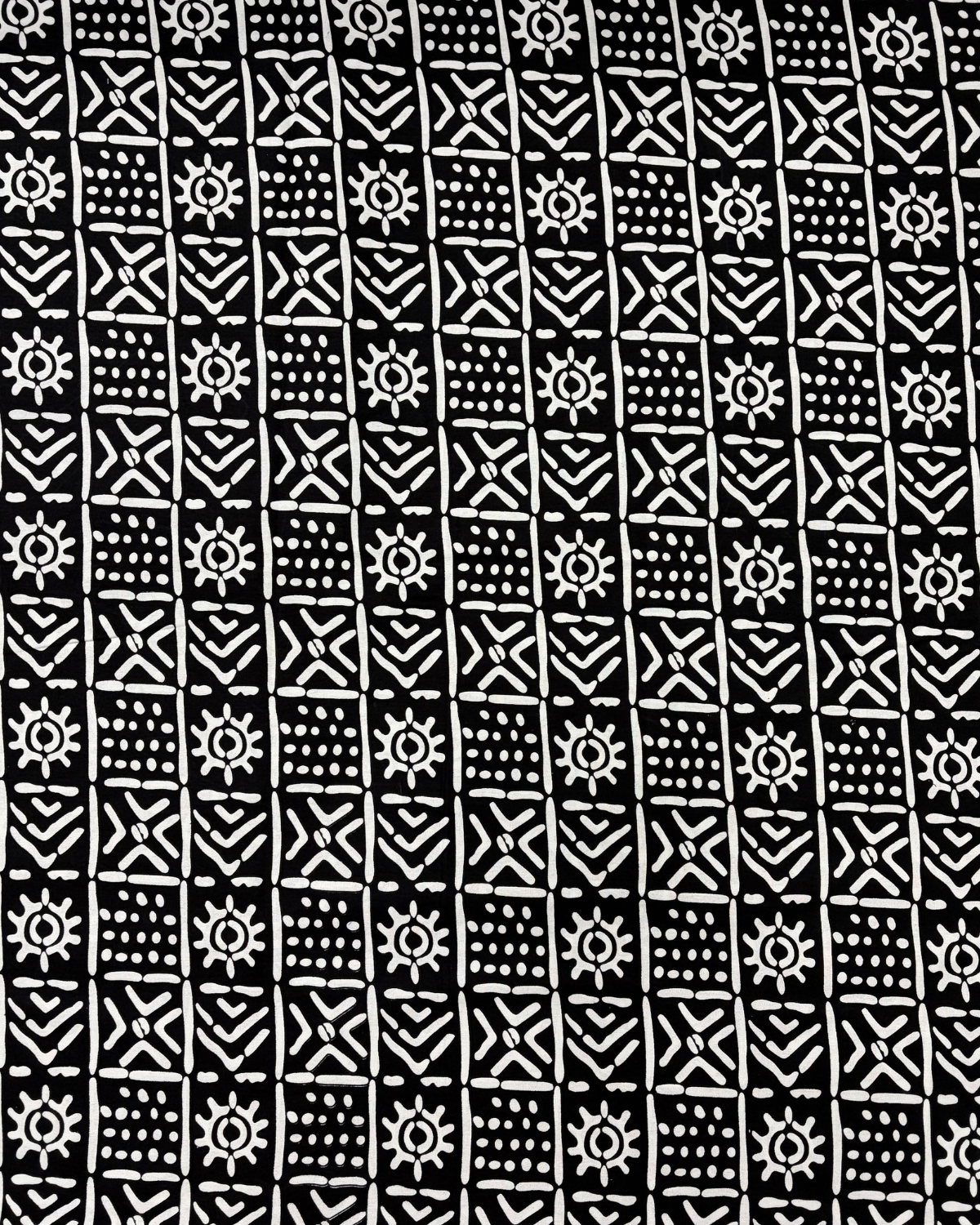 Ivory Imprint African Print Fabric
