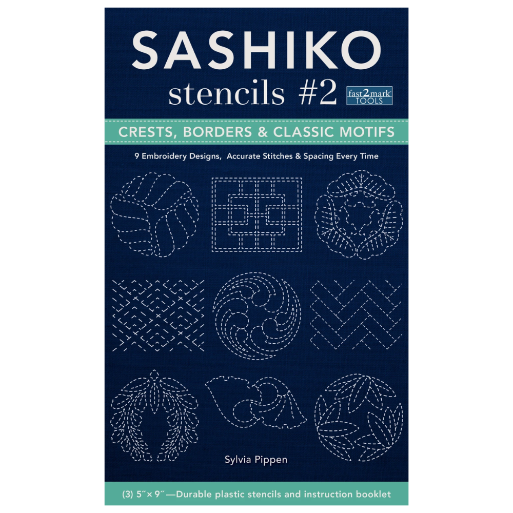 Sashiko Stencils 2 Crests Borders Classic Motifs
