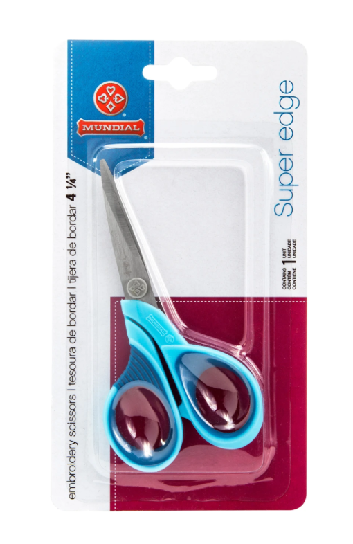 Superedge 4-1/4 inch Embroidery Scissor Blue