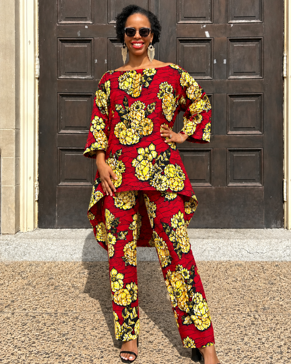 Scarlet Harvest African Print Fabric