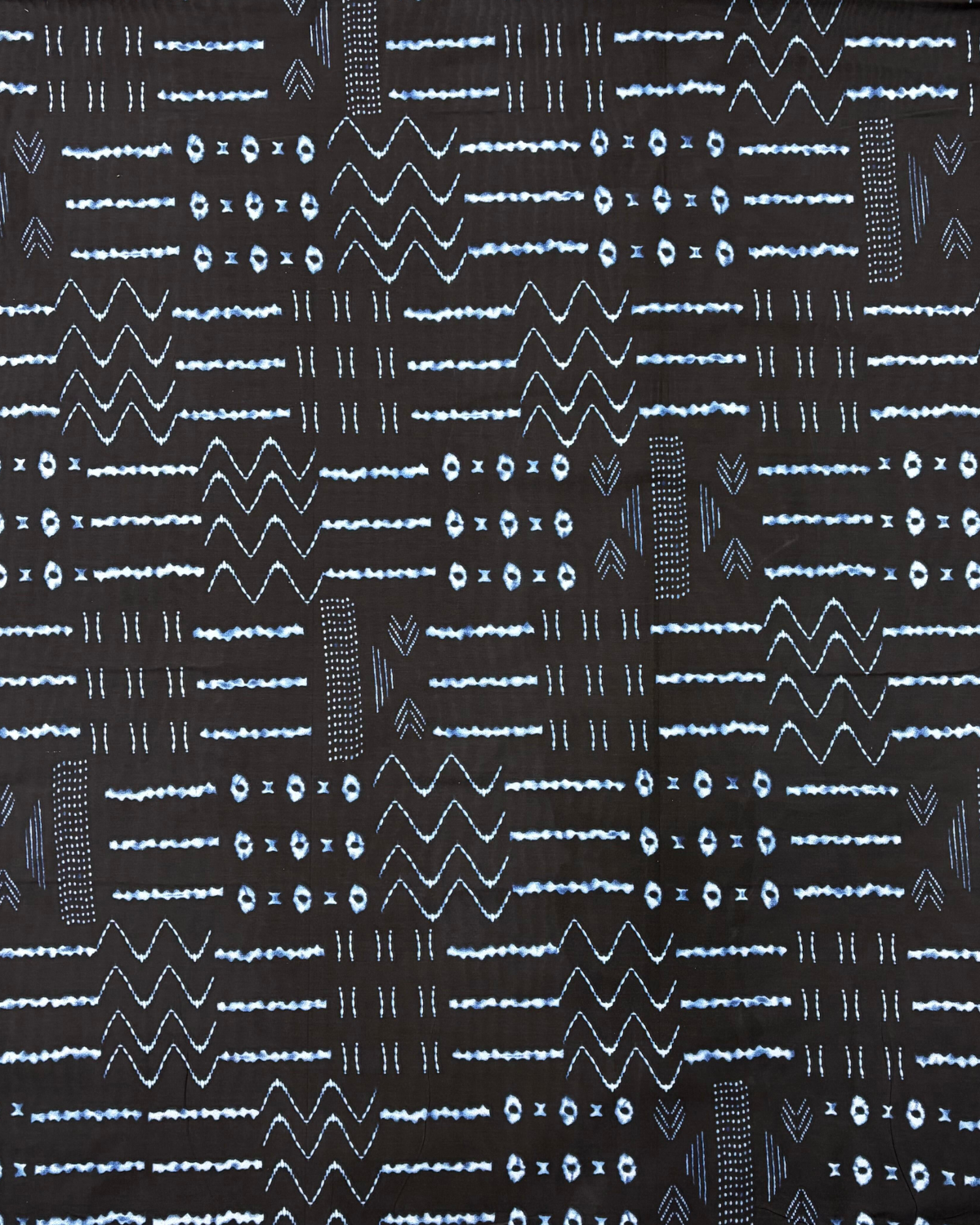 Indigo Echoes African Print Fabric