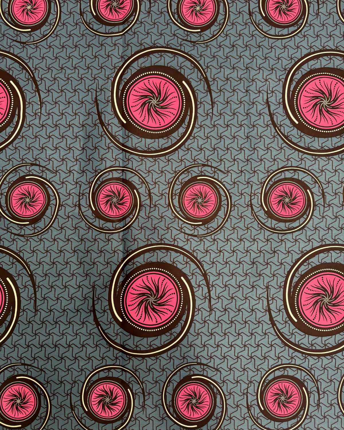 Spiral Bloom African Print Fabric