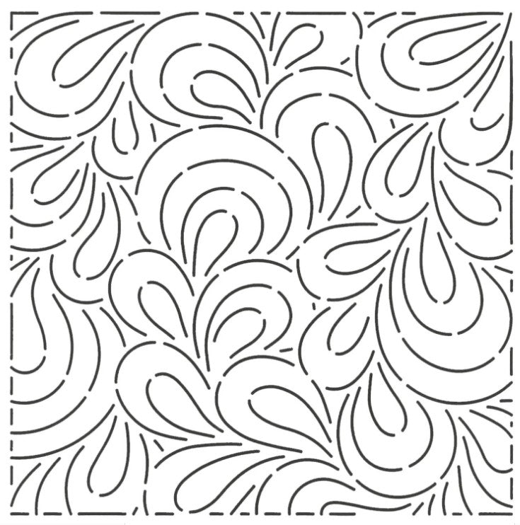 Paisley Block 8in Quilting Stencil