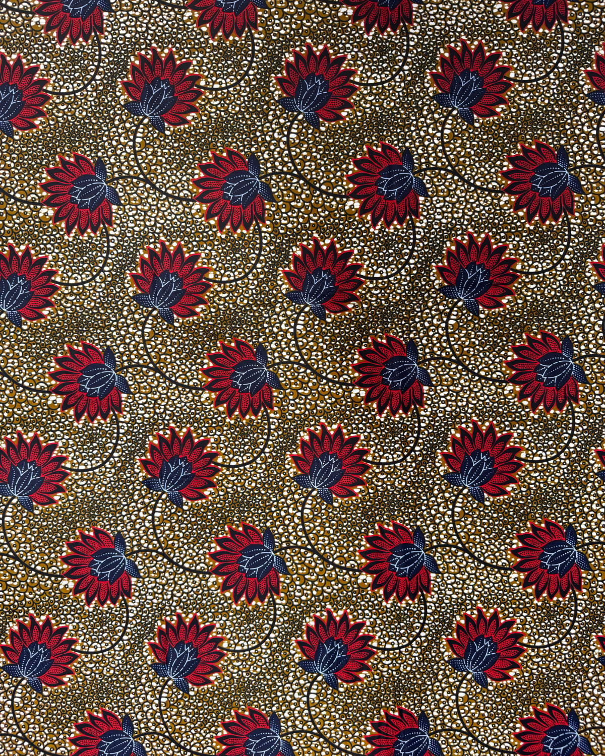 Sunset Lotus African Print Fabric