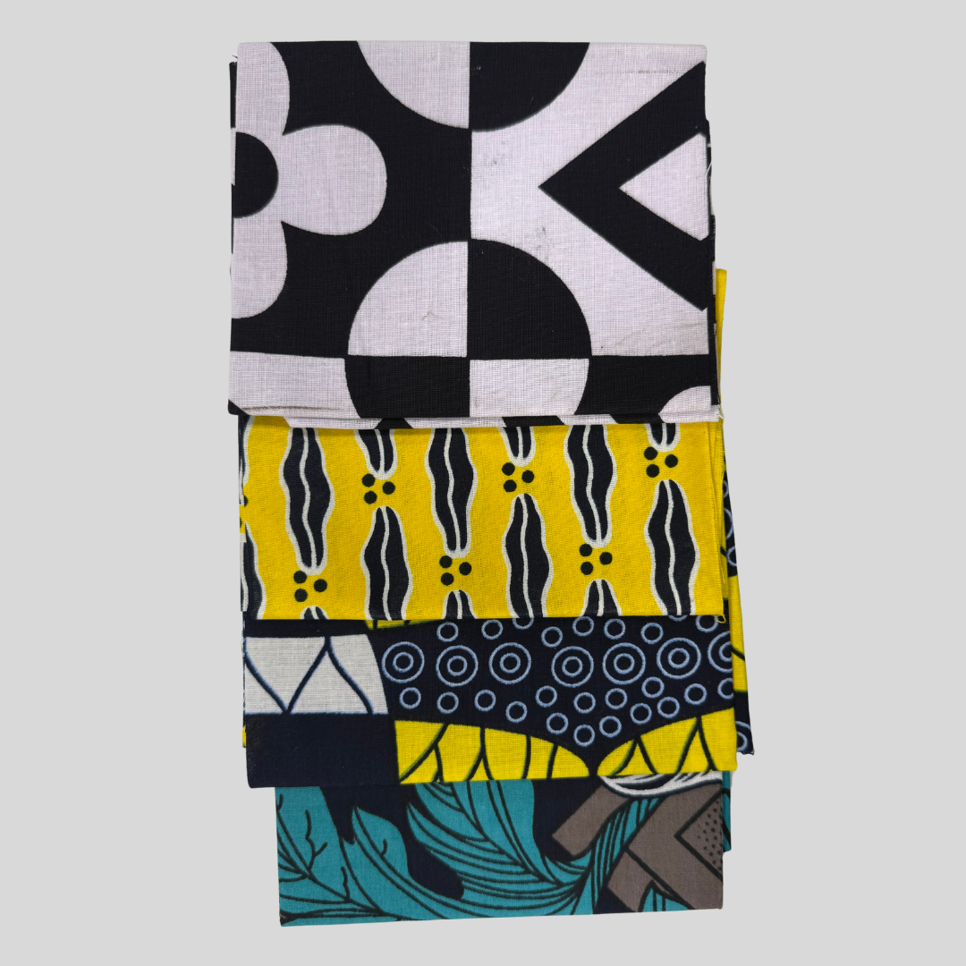 Individual Fat Eighths- African Print 4 Pack