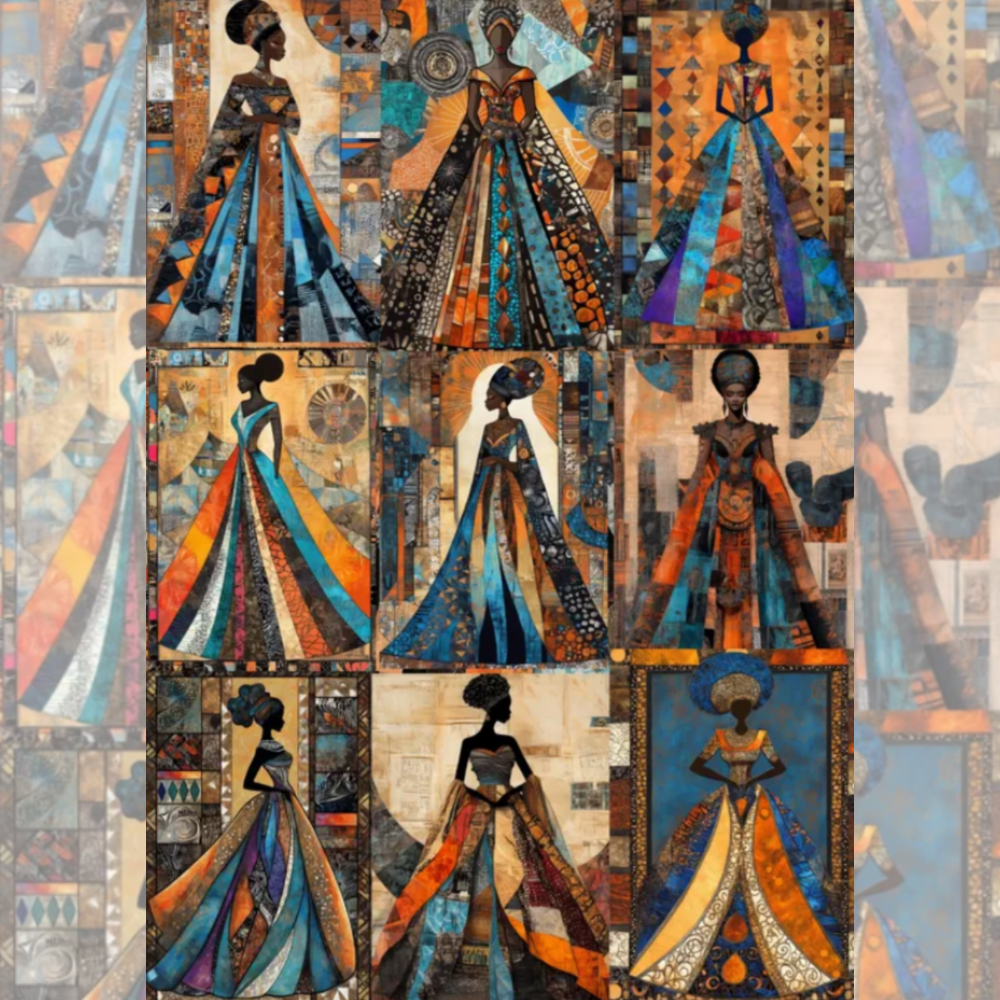 African Elegance Fabric Panel