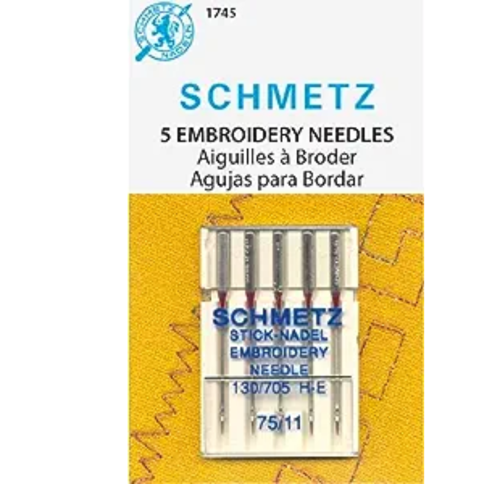 Schmetz Embroidery Needles (5 pack)