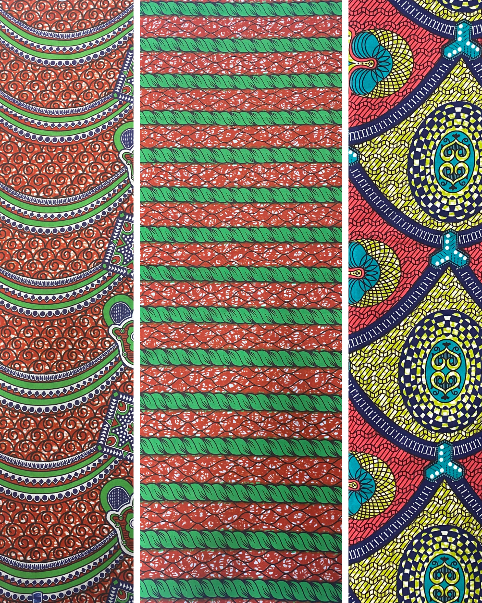 Decor Time Bundle: Vibrant African Print Fabric - 100% Cotton"