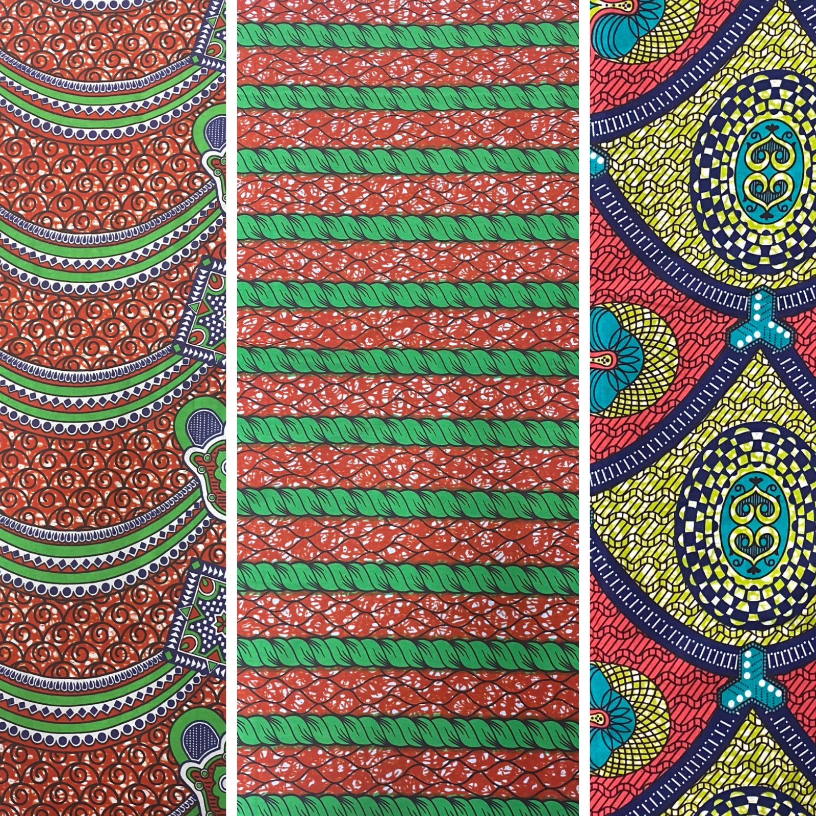 Decor Time Bundle: Vibrant African Print Fabric - 100% Cotton"
