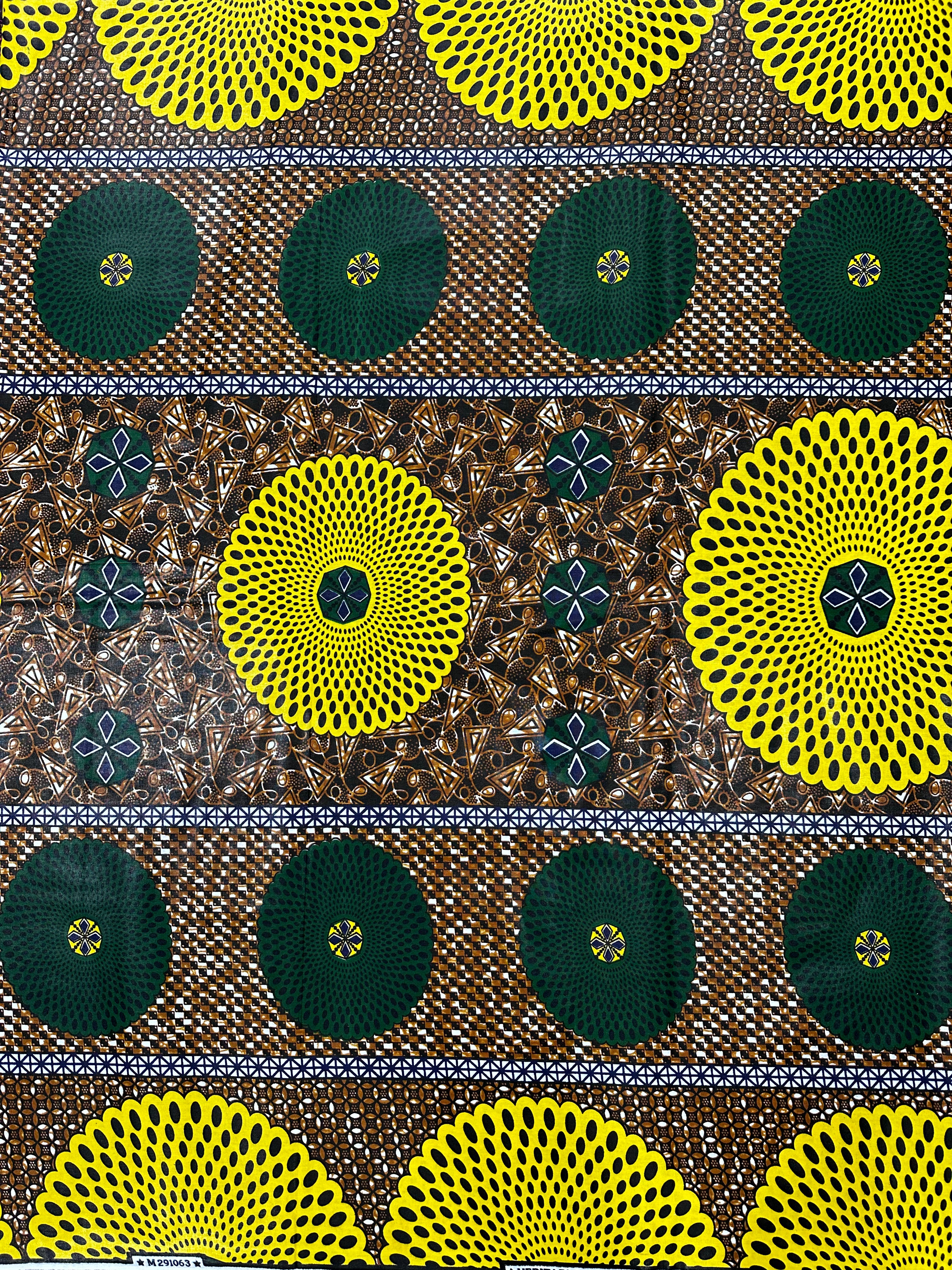 Yellow Water Well African Print Fabric