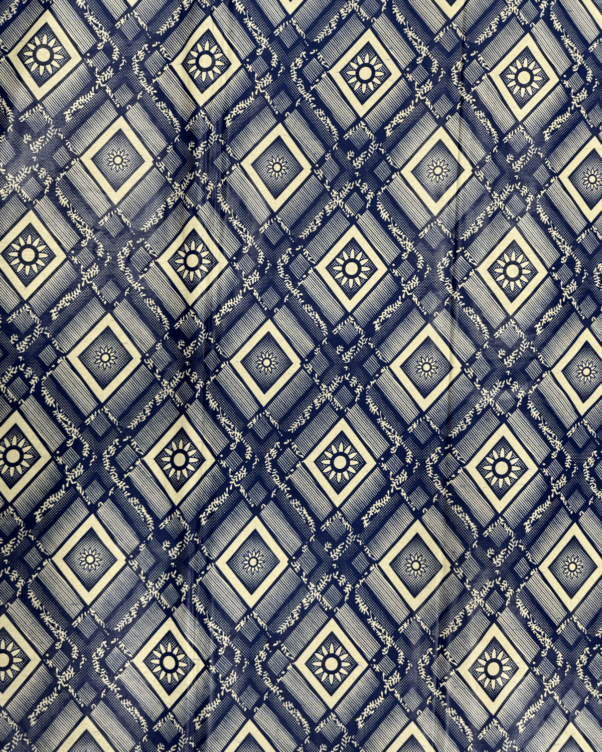 Indigo Bloom African Print Fabric