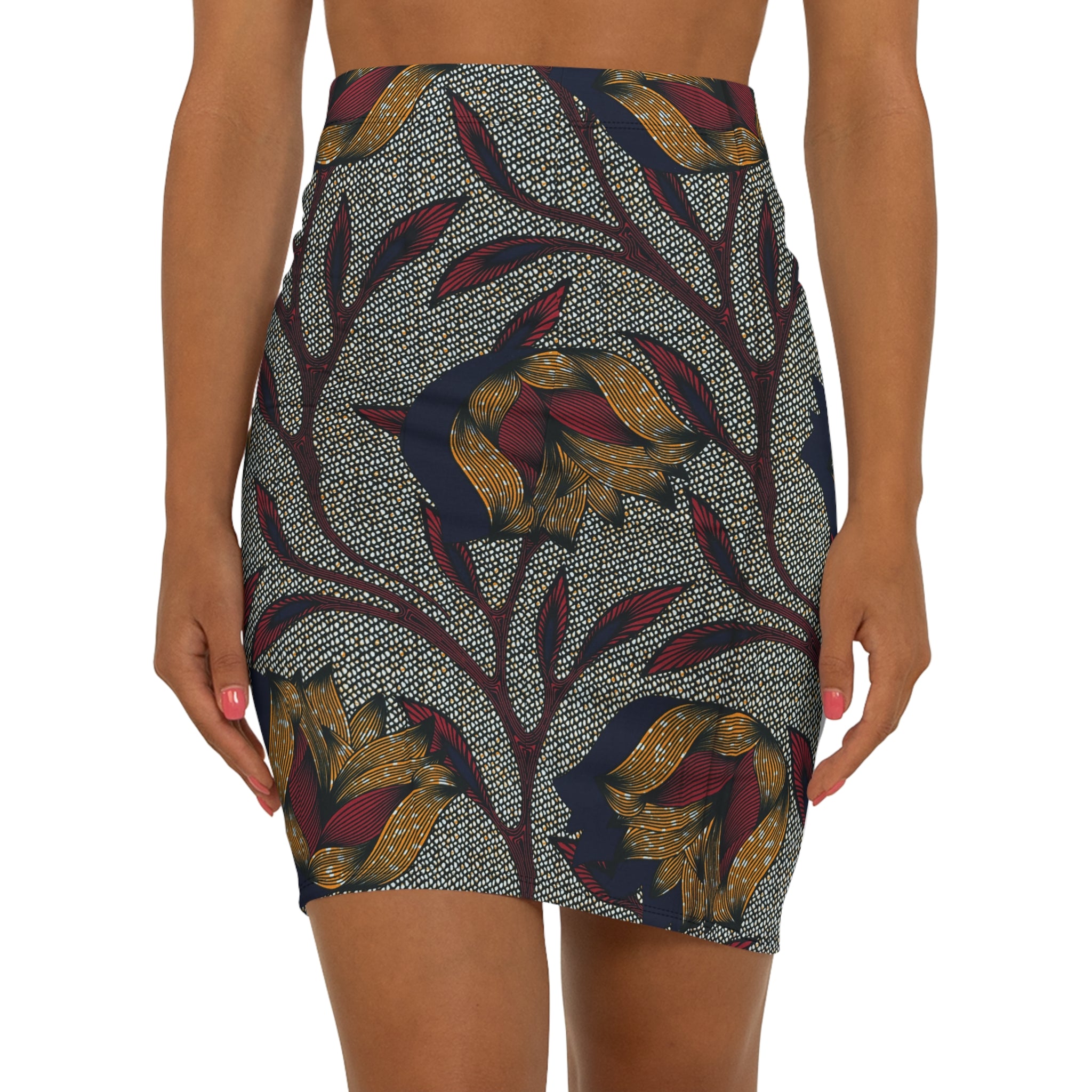 Golden Bloom African Print Fabric