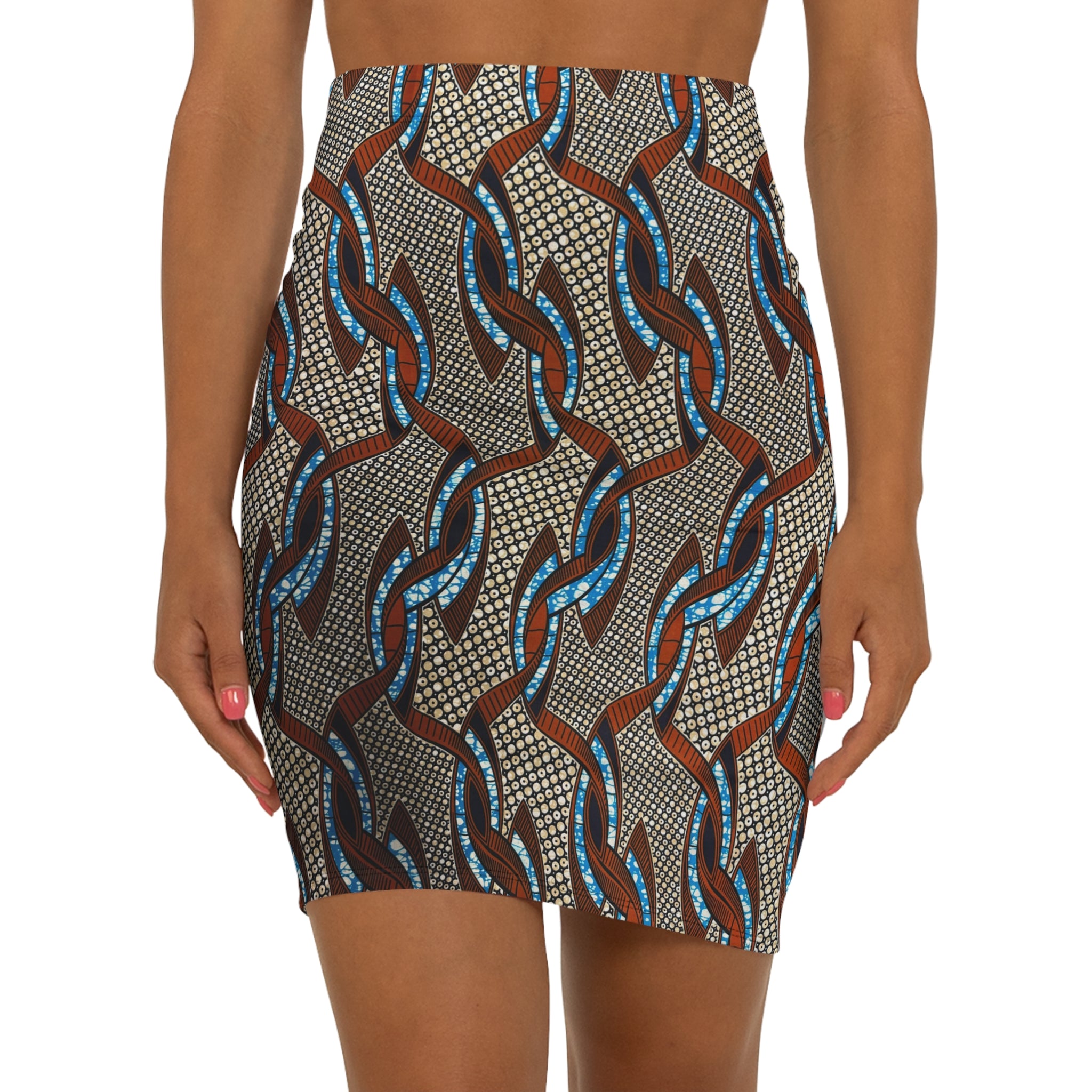 Twisting Currents African Print Fabric