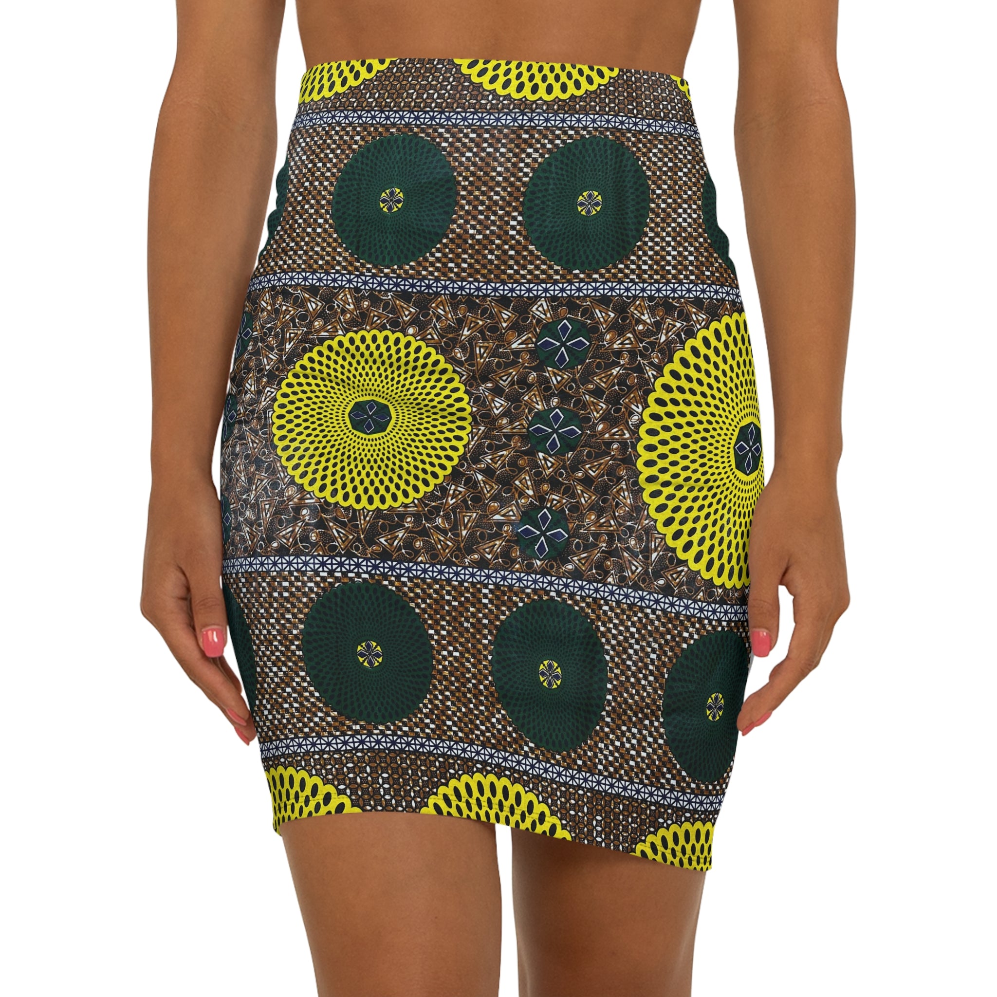Yellow Water Well African Print Fabric