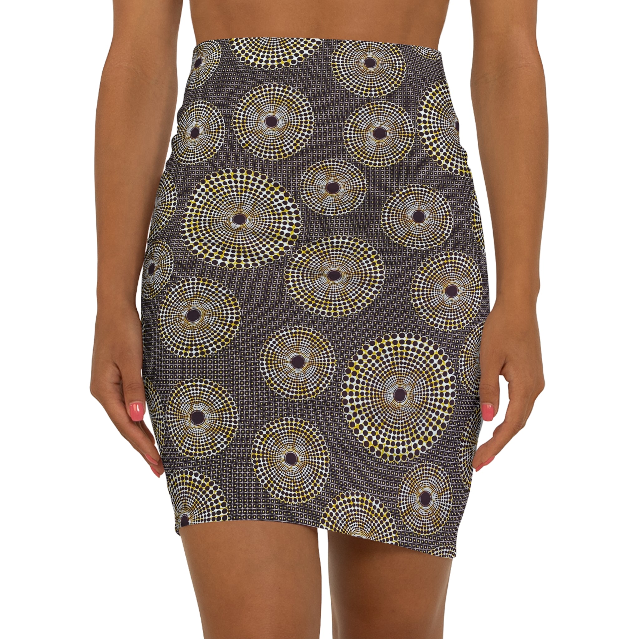 Golden Ripple African Print Fabric