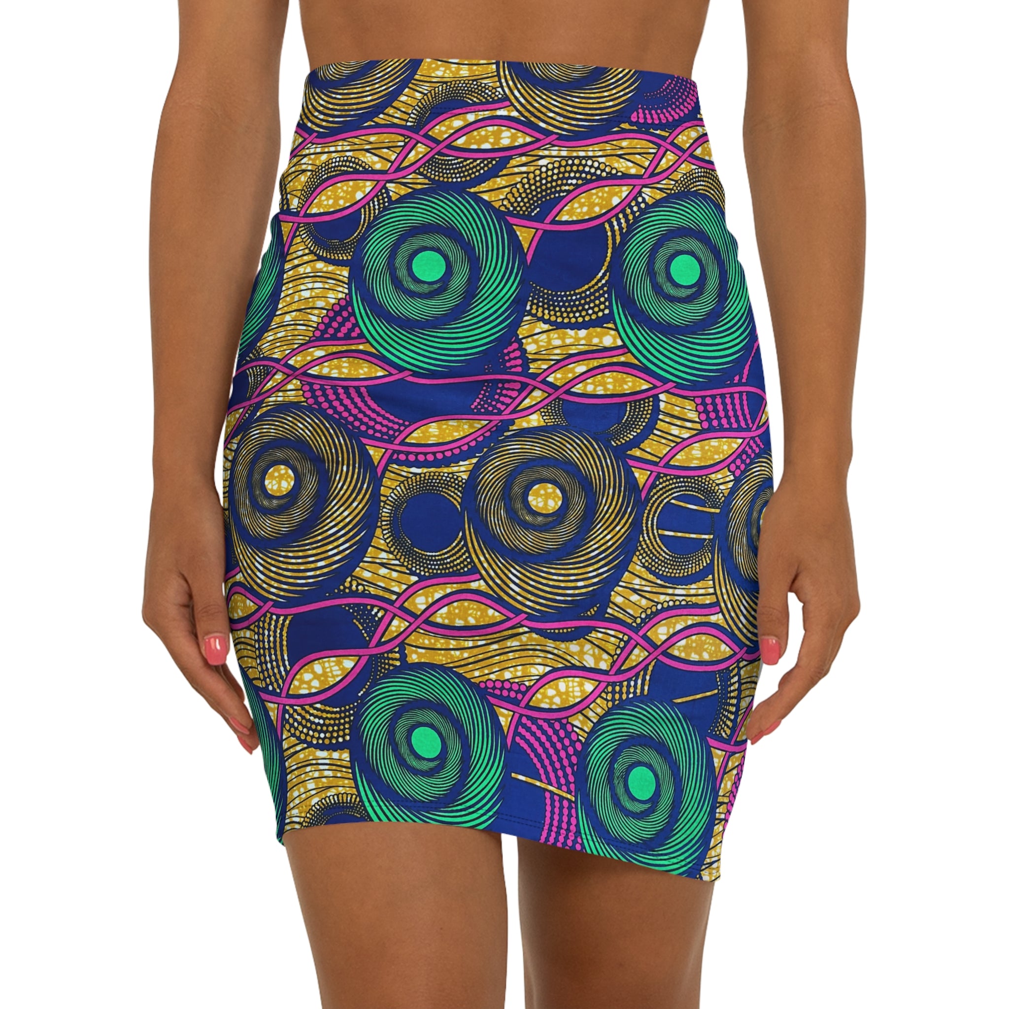 Electric Swirl African Print Fabric