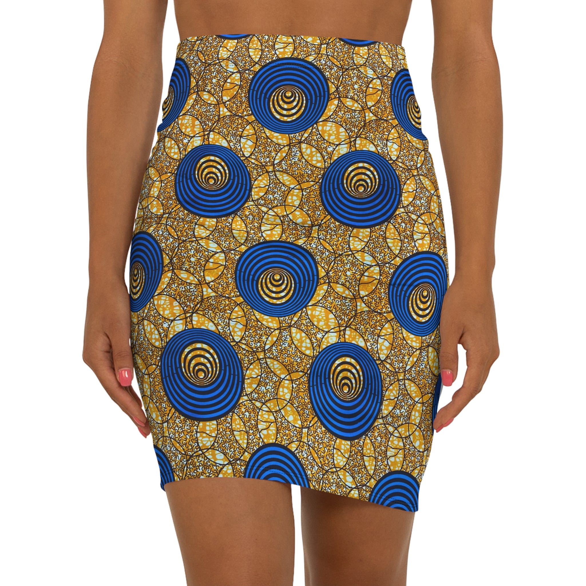 Blue Orbit African Print Fabric