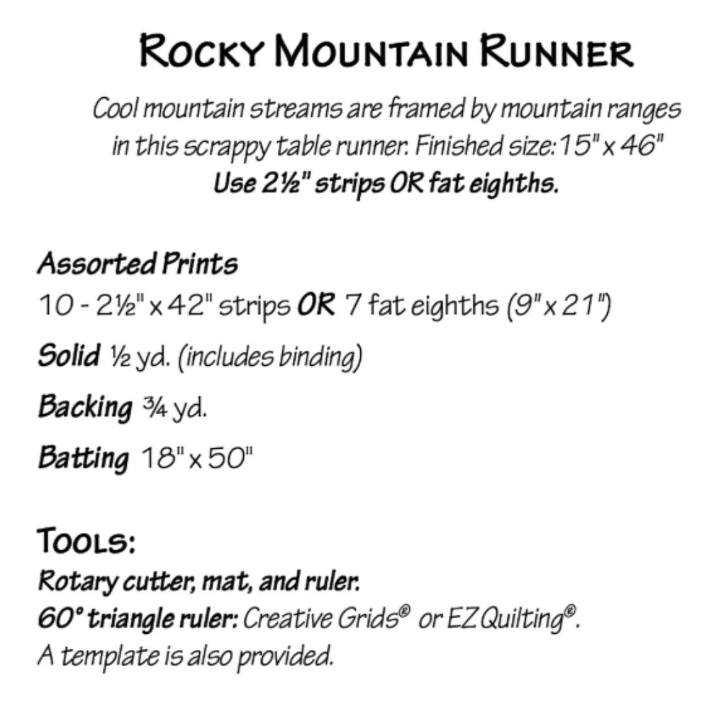 Rocky Mountain Runner Pattern