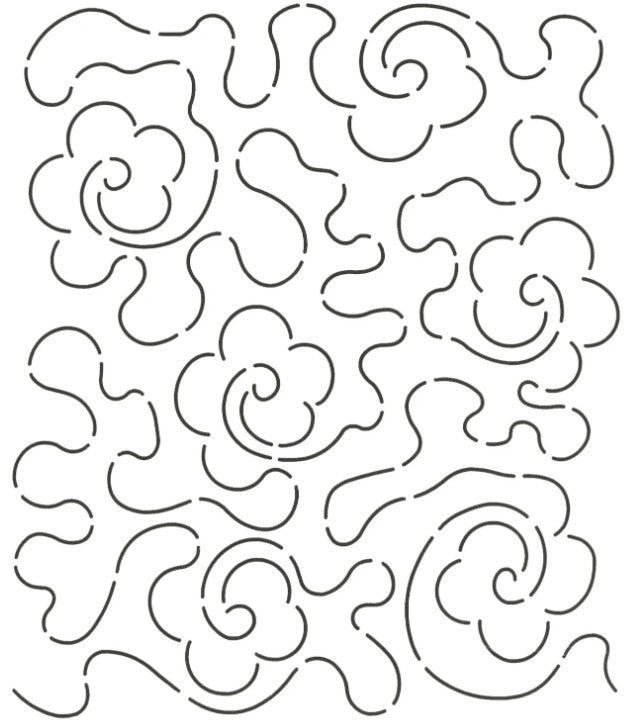Quilt Stencil Rose Stipple