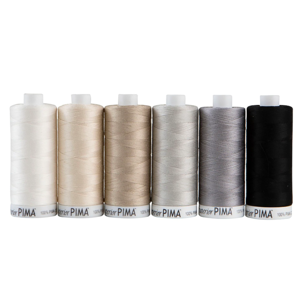 Superior PIMA 6 Pack Spool Thread Set with Case - Neutrals