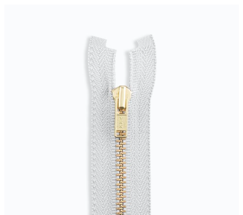 24" Brass Jacket Zipper