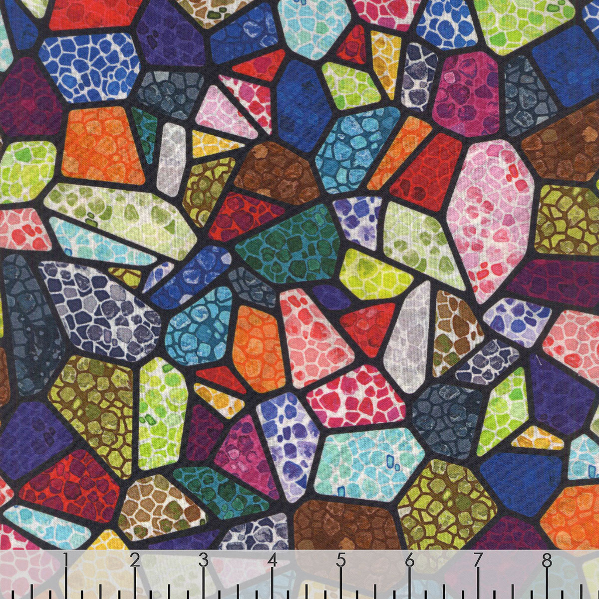 Mosaic Stained Glass Quilt back