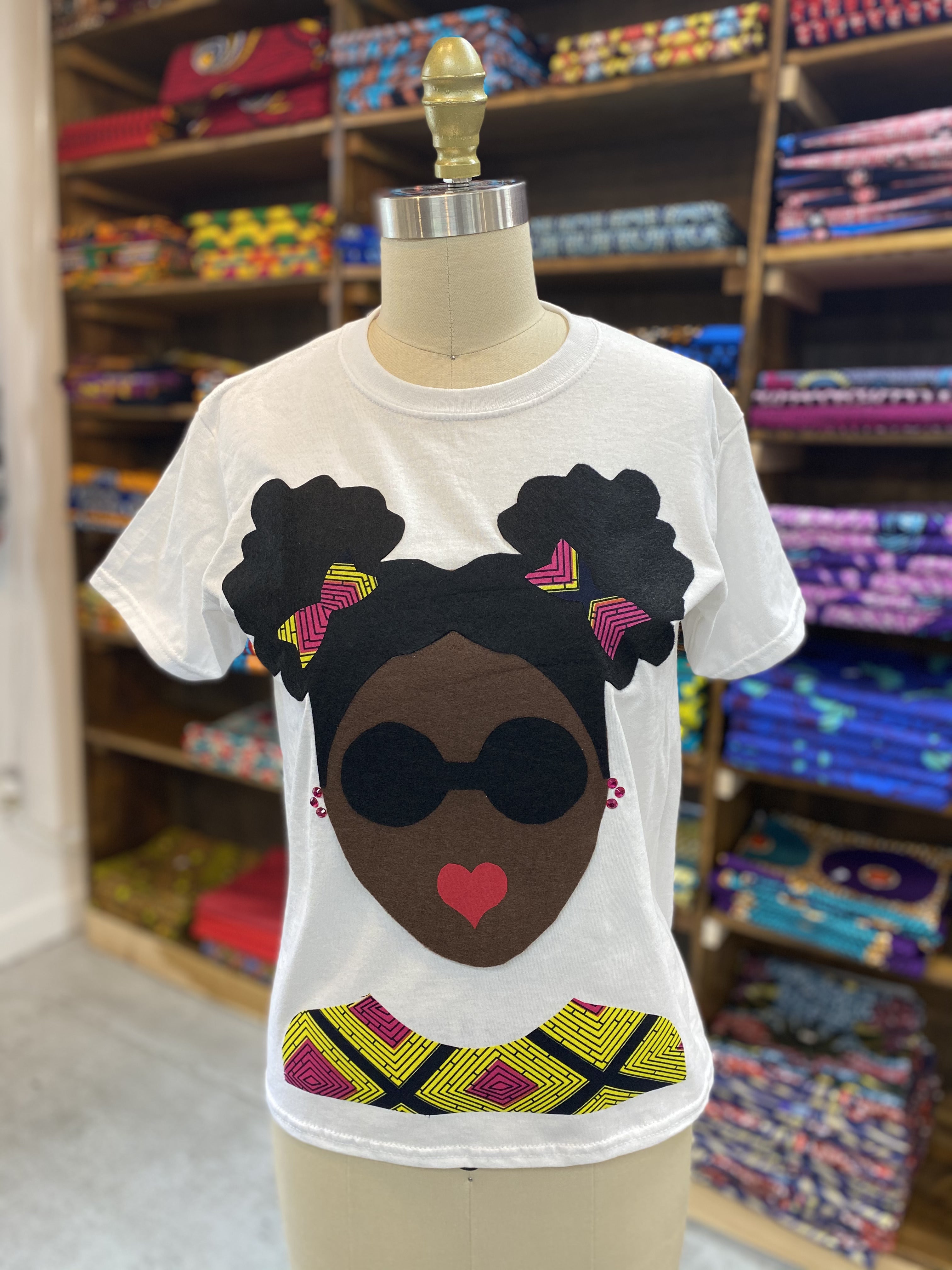 Afro Puff T-Shirt Pattern 