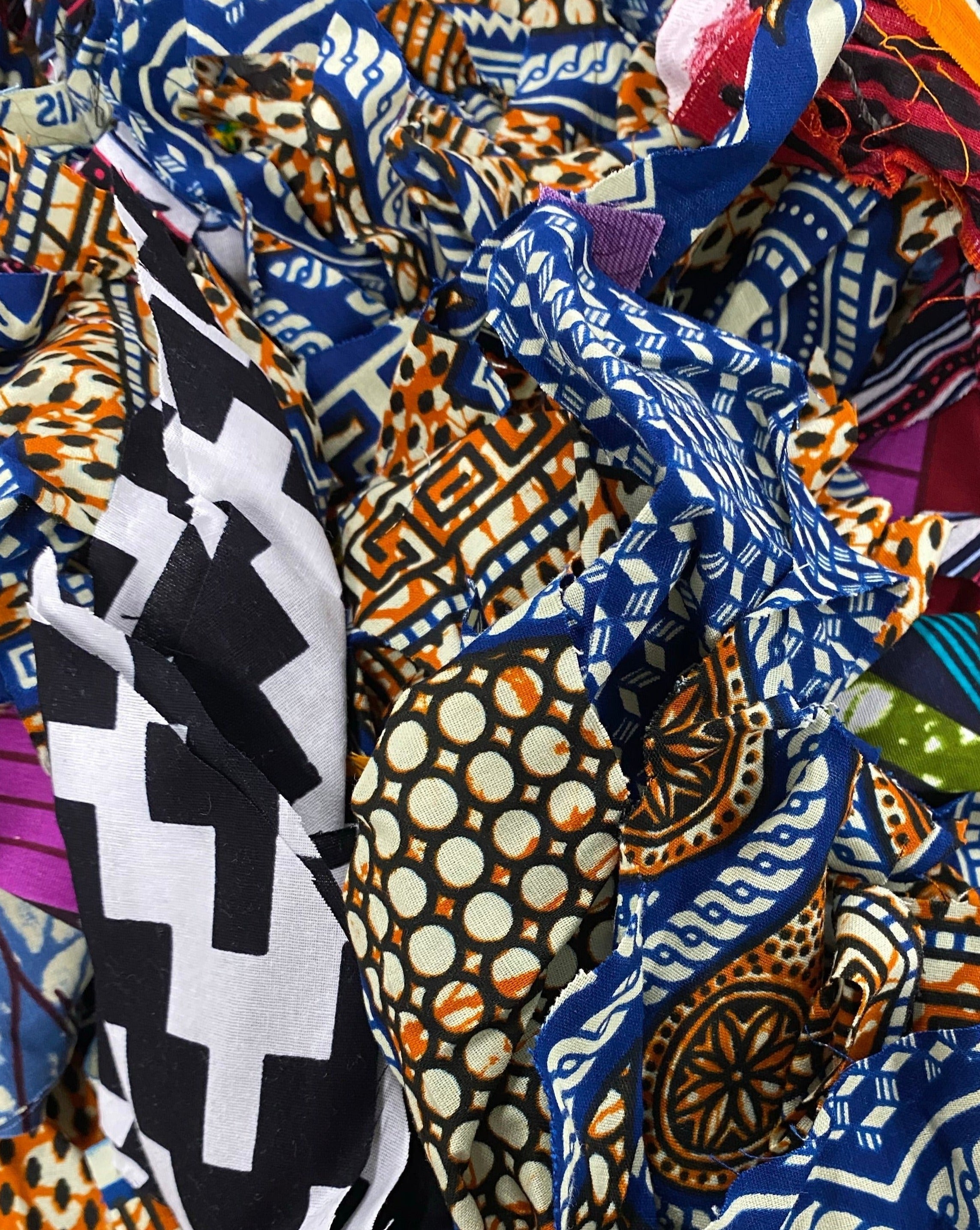 African Print Scrap Fabric